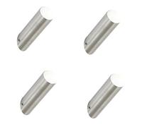 HIRAIDAI Ganchos Para Baño Paquete De 4 Perforadores De Acero Inoxidable Para Cocina, Baño Y Apartamento. Ganchos Angulares. Plateado Cepillado.