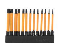Hiraith 13pcs Bits de Estrella S2 Aleación de Acero de Acero Juego de Bits, Vástago Hexagonal Magnético T5-T40 1/4 Pulgadas para Diversas Necesidades de Perforación, Conjunto de