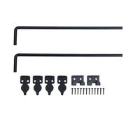 Hiraith 2 Set de 18 "pestillo de Tierra de Puerta Pesada, Tope de Compuerta de la Barra de la Barra con Recubrimiento de Polvo Negro Resistente a la Intemperie para una Cerca de