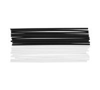Hiraith 20 marcadores de trastes para guitarra, 10 x 5 x 1, 20 unidades, 100 mm de longitud, puntos laterales blancos