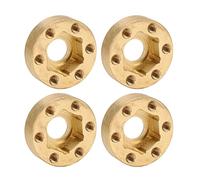 Hiraith Adaptador de Cubo Hexagonal de Rueda RC Latón Ampliar Mano de Obra Fina para RC Crawler Oro 4PCS Escalada Estable a Prueba de Herrumbre para Axial 1/10 SCX10 Capra VS4-10 Gen8 1.9 2.2in (9mm)
