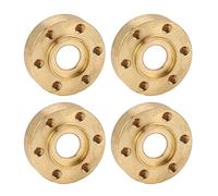 Hiraith Adaptador de Cubo Hexagonal de Rueda RC Latón Ampliar Mano de Obra Fina para RC Crawler Oro 4PCS Escalada Estable a Prueba de Herrumbre para Axial 1/10 SCX10 Capra VS4-10 Gen8 1.9 2.2in (6mm)