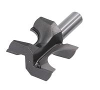 Hiraith Broca de Enrutador de Tuerca de Vástago de 1/2 Pulgada, Broca de Enrutador de Cuentas de Mitad Redondo 1-1/4 Pulgadas para Carpintería para Carpintería, Material de Acero de