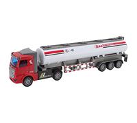 Hiraith Camión de Juguete Camión de Juguete Modelo Fundido a Presión Vehículo de Construcción 1/48 Semirremolque Educativo Interesante Ruedas ABS Pintura Fina para (Petrolero de Cabeza Plana con