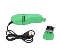 Hiraith Colector de Polvo de Uñas Aspiradora de Polvo de Escritorio Mini Aspiradora de Escritorio USB Presión Negativa Gran Succión Boquilla Plana Cabezal de Cepillo con Refrigera (Verde)