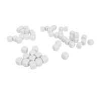 Hiraith Cubos de Dados de Plástico en Blanco de 0,6 Pulgadas para Pegatinas DIY, Enseñanza de Matemáticas, Juego de 50 Dados para Fiestas de Juegos de Mesa (Blanca)