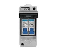 Hiraith Disyuntor para el Hogar, Protección de Interruptor MCB de 2 Vías Caja de Distribución Estanca 230 V para Exteriores con Alta Capacidad de Ruptura de 6000 A, Tamaño Compacto y