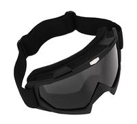 Hiraith Gafas de esquí Al Aire, Gafas Todoterreno a Prueba de Polvo, Protección UV Ventilada, Marco Negro Mate para Ciclismo de Montaña (Lente gris)