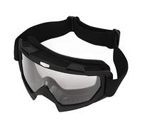 Hiraith Gafas de esquí Al Aire, Gafas Todoterreno a Prueba de Polvo, Protección UV Ventilada, Marco Negro Mate para Ciclismo de Montaña (Lente transparente)