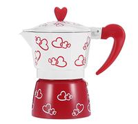 Hiraith Hervidor de café Corazón Rojo Impreso Aluminio Robusto Hervidor Olla Hogar Oficina Hogar Cafetera Percolador (Corazones rojos ten cuidado.)