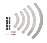 Hiraith Juego de 5 plantillas profesionales de radio de esquina redonda - R100/R150/R200/R250/R300 - Jigs para carpintería con 10 restrictores y 5 hojas de recorte