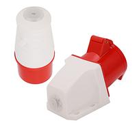 Hiraith Juego de Conectores Enchufables Industriales de 32 A con | Guía de latón de alta calidad, diseño impermeable, resistente al calor, utilizada en la industria, agricultura, industria