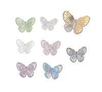 Hiraith Juego de Masa de Mariposas 3D de 80pcs - Kit de Fabricación de Joyas de Bricolaje de Plástico Colorido para Collares, Pulseras, Aretes y Decoraciones Artesanales, Lindos
