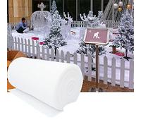 Hiraith Juego de rollos de nieve artificial, alfombra de nieve, manta de nieve, decoración de nieve, decoración de Navidad, pueblo decorativo (2,4 x 0,8 m)