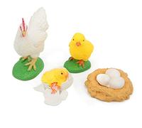 Hiraith Juguete Modelo de Ciclo de Vida Animal de Simulación para Niños, Moldeador Integrado Que No Se Decolora, Lavable con Agua, Aprender Jugando, Ampliar el (Ciclo de Crecimiento del Pollito)