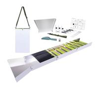 Hiraith Kit de Caja de Sluice Plegable Portátil para Minería de Oro - Diseño de Aleación de Aluminio Liviano de 50 "con Accesorios de Bonificación, Recuperación de Oro Eficiente para la
