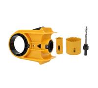 Hiraith Kit de Sierra de Sierra de Sierra de Orificio de Bloqueo de 1-3/8 "y 1-3/4" - Cortadores de Acero de Alta Velocidad de Doble Metal con Plantilla de Guía Ajustable - para la