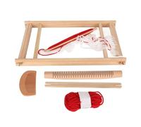 Hiraith Kit de Telar para Niños de Madera Maciza de Primera Calidad, Fácil Montaje, Coordinación Mano-ojo, Kit de Telar de Metal Duradero para Principiantes, Ideal para Niños con Ovillo