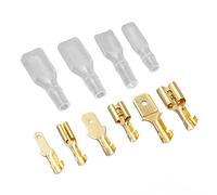 Hiraith Kit Surtido de Conectores a Tope de Alambre de Latón de 105 Piezas, Terminales Macho Hembra con Funda de Nailon, Juego de Terminales de Engarzado Aislados para Maquinaria,