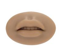 Hiraith Labios de Práctica de Silicona, Juego de 10 Labios Falsos 3D, Diseño en Forma de Dientes para Práctica Principiante, Exhibición de Modelos, Enseñanza, Material Suave (Color de piel oscuro)