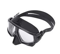 Hiraith Máscara de Buceo Máscara de Apnea de Snorkel Anti Niebla Vista Amplia de 180 Grados Lente de Resina Liviana de bajo Volumen Protección UV con Silicona Líquida para (Negra)