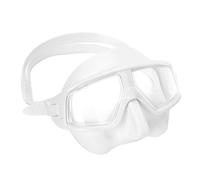 Hiraith Máscara de Buceo Máscara de Apnea de Snorkel Anti Niebla Vista Amplia de 180 Grados Lente de Resina Liviana de bajo Volumen Protección UV con Silicona Líquida para (Blanca)