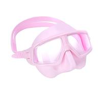 Hiraith Máscara de Buceo Máscara de Apnea de Snorkel Anti Niebla Vista Amplia de 180 Grados Lente de Resina Liviana de bajo Volumen Protección UV con Silicona Líquida para (Rosa)