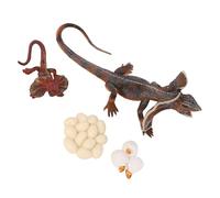 Hiraith Modelo Animal de Lagarto con Lizaron, Adorno de Crecimiento Realista para Niños Juguetes Educativos, Simulación de Figura de PVC para Escritorio y Decoración de Estanterías