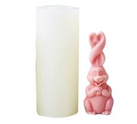 Hiraith Molde de Vela Adorable Forma de Conejo de Oreja Larga para Velas Perfumadas, Fabricación de Artesanías, Entusiastas del Bricolaje, Silicona (C03-1 Tamaño grande)