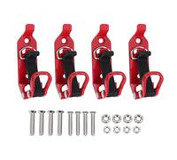 Hiraith Montaje de Pala de Aleación de Zinc 4pcs para la Rejilla del Techo - Kit de Abrazadera de Hacha/Pala Pesada con Sujetadores de Goma para Camiones, Remolques y SUV de Instalación