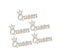 Hiraith Parches Bordados, Parche de Costura DIY con de Reina Brillante para Decoración de Ropa, Amplia Aplicación para Bodas, Cumpleaños, 5 uds.