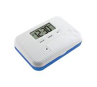 Hiraith Pastillero temporizador, dispensador de píldoras con alarma, organizador electrónico de píldoras con pantalla LCD, 6 compartimentos, recordatorio de píldora digital, portátil, mini caja con