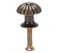 Hiraith Pomos para Gabinetes, Tiradores para Muebles, Mini Pomos para Cajones, 20 Piezas, Forma de Seta Vintage, Aleación de Zinc, Bronce Verde, 18 Mm con Diseño Retro para Aparad