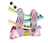 Hiraith Rampa de Coche de Carreras de Juguete, Rampa de Pista de Coche de Carreras, de de Juguete, Juego de Pista de Estacionamiento, Deslizante, Asa de Fácil TR (Rosa)
