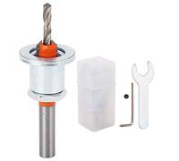 Hiraith Reemplazo de Broca Avellanadora, Juego Combinado Ajustable con Caja para Herramienta Eléctrica de Metal y Madera, Hecho de Acero de Aleación HRC50-54, Capacidad de Corte