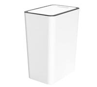 Hiraith Tipo de prensa Papelera con Tapa Capacidad 15 L Cubo de Basura de Plástico para Baño Inodoro Cocina