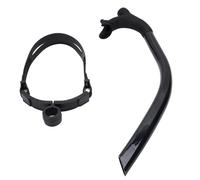 Hiraith Tubo de Respiración para Natación con Snorkel de Buceo Frontal de PVC para Principiantes, Correa Estable y Cómoda, para Adultos (Negra)