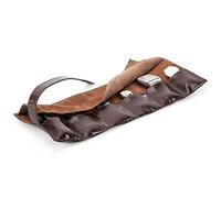 Hiram Estuche de viaje de cuero real para reloj, caja de almacenamiento de reloj de viaje hecha a mano, organizador de joyería portátil, 6 relojes