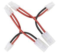 HIRCQOO - 2 adaptadores de cable de serie de coche RC compatibles con XT90 Big Tamiya Traxxas EC5 XT60 EC3 T Plug para RC Truck Boat Lipo Battery ESC (enchufe Tamiya 1 conector hembra a 2 macho)