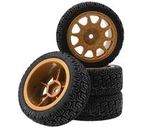 HIRCQOO Neumáticos de carretera 1/10 RC y llantas de nailon de 12 mm hexagonales OD70 mm neumáticos de goma compatibles con Tamiya TT01 TT02 XV01 HSP HPI Kyosho Traxxas WLtoys 1/10 1/12 On-Road