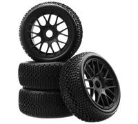 HIRCQOO OD 4.5 pulgadas 1/8 Off-Road RC Buggy Neumáticos y llantas hexagonales de 17 mm compatibles con Arrma Typhon Talion Losi 8IGHT HPI HSP Redcat Racing Kyosho Hobao Traxxas RC Escala 1/8 Buggy