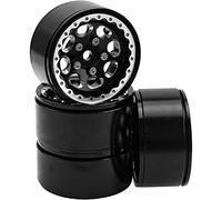 HIRCQOO - Paquete de 4 llantas de metal de 1.9 pulgadas, 8 agujeros compatibles con Traxxas TRX4 Axial SCX10 90046 SCX10-III RC4WD D90 D110 Redcat Gen7 Gen8 1/10 RC Crawler Car