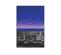 Hiroshi Nagai Above The City Pintor Obra maestra Póster Impresión Lienzo Pintura de Pared Arte Decoración Moderna Obras de Arte para el Hogar Idea 50 x 75 cm