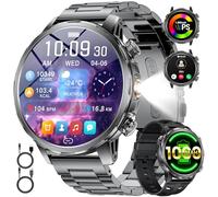 HIRREO Reloj Inteligente Hombres,1.85" HD Smartwatch Hombre con Monitor de Sueño, Llamadas/Batería 1000 mAh/Podómetro para Android iOS,IP68 Impermeable Smartwatch Militar,Gris