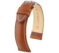 HIRSCH correa de reloj Boston L - correa de reloj para damas y caballeros - marrón dorado - 22 mm