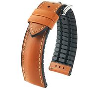 HIRSCH Correa de Reloj James L - Correa de Reloj para Damas y Caballeros - marrón Dorado - 20 mm