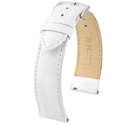 HIRSCH Correa de reloj Kansas L - Piel de becerro auténtica - Grabado de búfalo - Hombre/Mujer - bianco - 16 mm