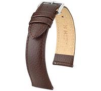 HIRSCH Correa de reloj Kansas L - Piel de becerro auténtica - Grabado de búfalo - Hombre/Mujer - marrón - 22 mm