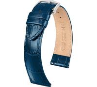 HIRSCH Correa de reloj Louisianalook - Correa de reloj con estampado - Azul - 18 mm