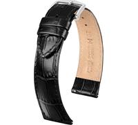 HIRSCH Correa de reloj Louisianalook - Correa de reloj con estampado - Negro - 20 mm